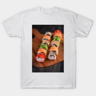 Variety of sushi freshly prepared T-Shirt